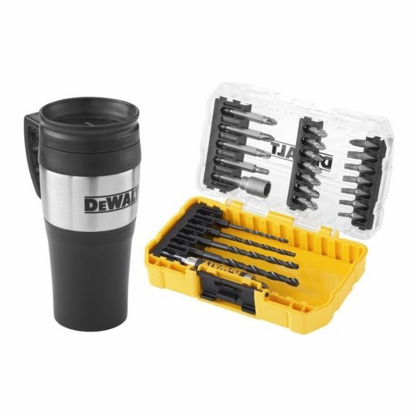 Vrtací korunka Dewalt 25ks vrtací sada + termohrnek