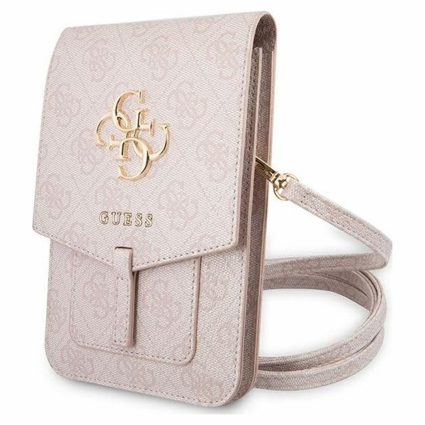 Guess PU 4G Metal Logo Phone Bag Pink Nové
