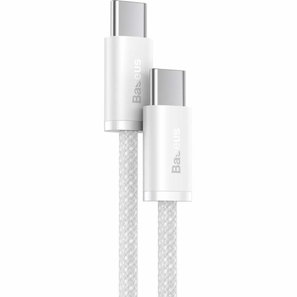 Kabel USB-C na USB-C Baseus, 100 W, 1 m (bílý)