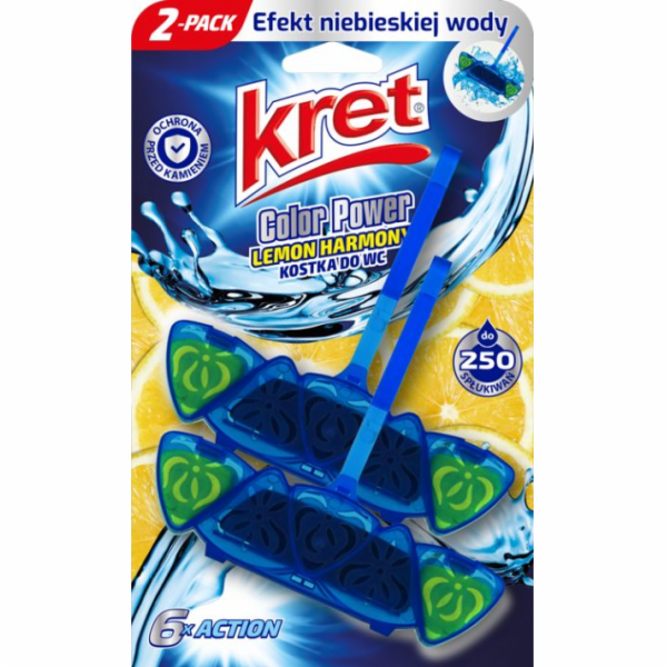 Krteček Vodový přívěsek na toaletu Lemon Harmony 2x40g