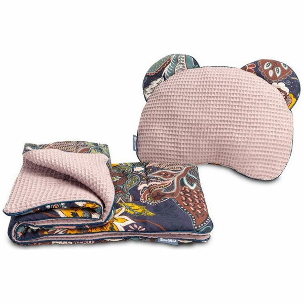 SADA Sensillo DO KOČÁRKU WAFEL BOHO DIRTY RŮŽOVÁ