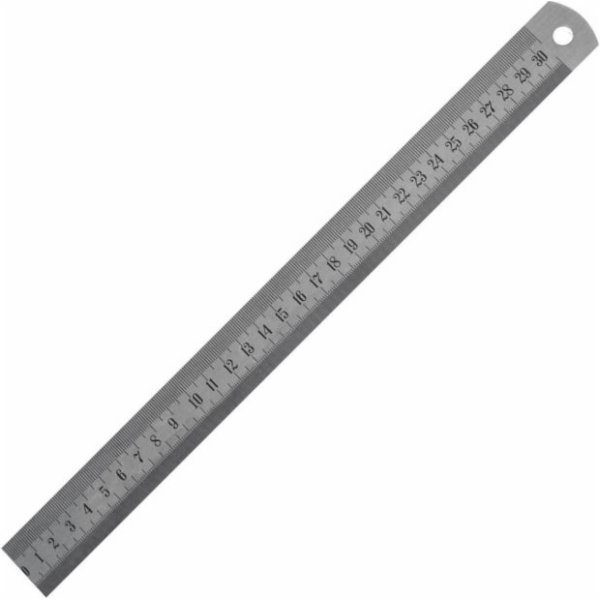 Polotuhé pravítko Gimex 150 x 19 x 1 mm Inox (214.181)