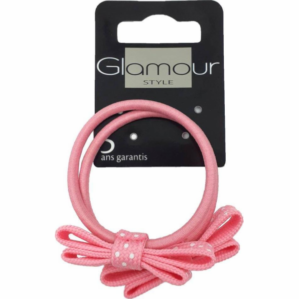 Glamour GLAMOR_Červená gumička do vlasů s mašlí