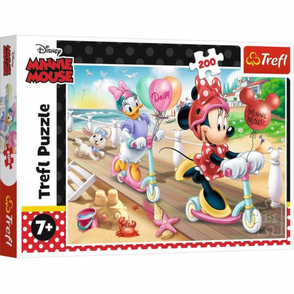 Trefl Puzzle 200 Minnie na pláži