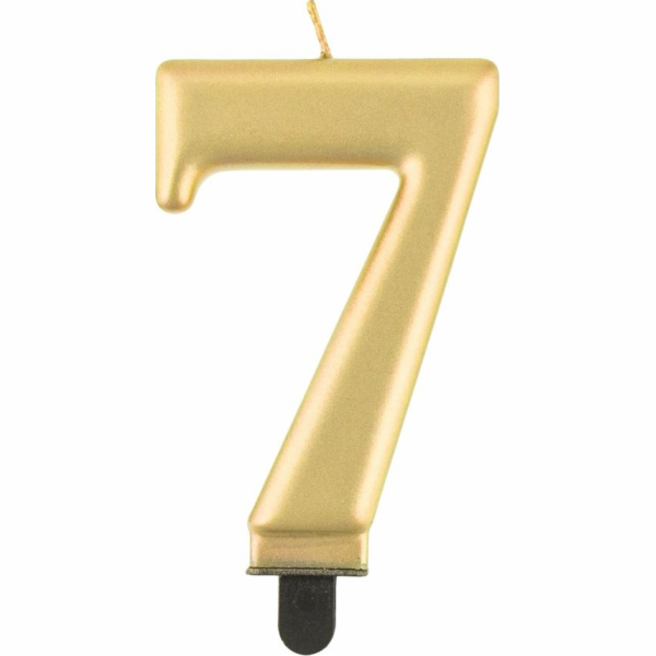 GoDan narozeninová svíčka 7 zlatá 8cm