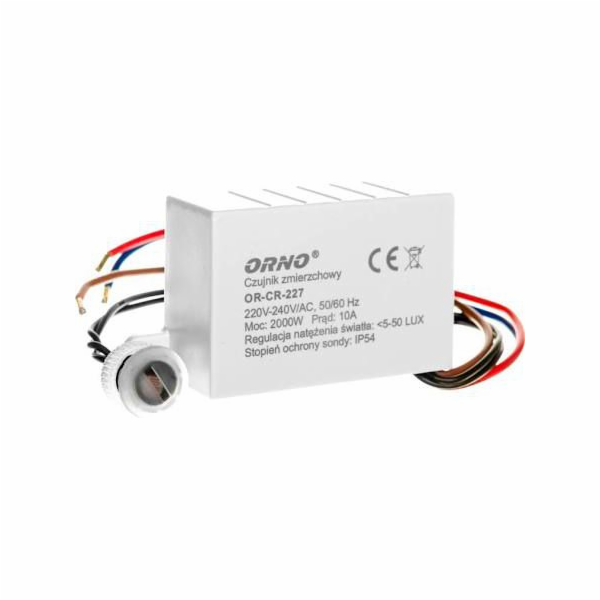 Orno Twilight spínač se senzorem 10A 230V 5-50lx (OR-CR-227)