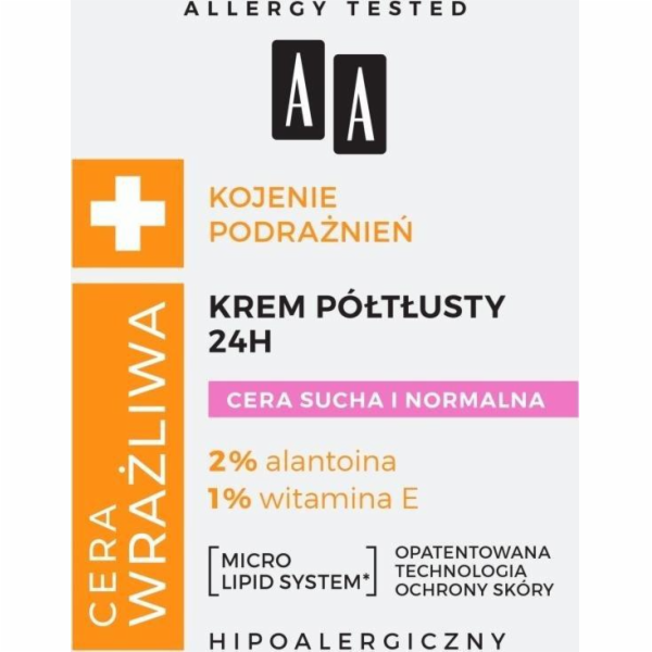 AA Sensitive Skin Soothing Irritations polomastný krém pr...