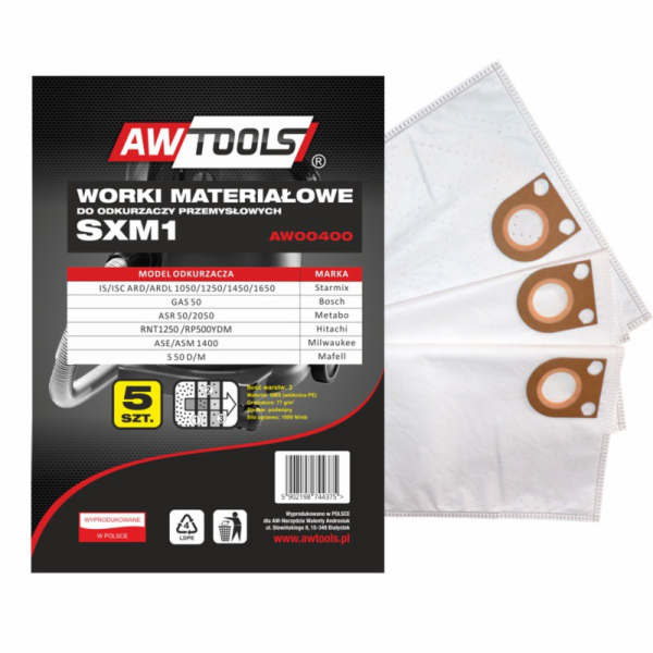 AWTools sáček do vysavače z mikrovlákna SXM1 GAS 50/STARM...