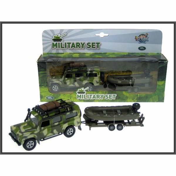 Hipo Land Rover Military S Nafukovacím člunem V Krabici