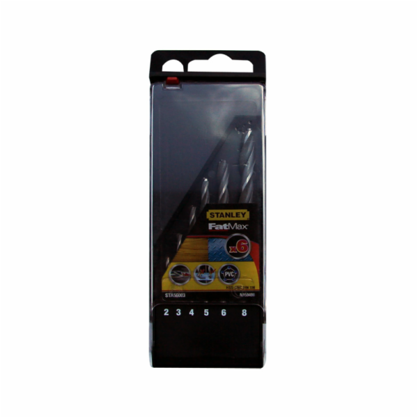 Stanley kovový vrták HSS válcový 2 4 5 3 6 8mm sada (STA5...