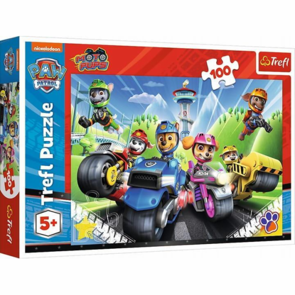 Puzzle 100 prvků psi hlídka na motorkách