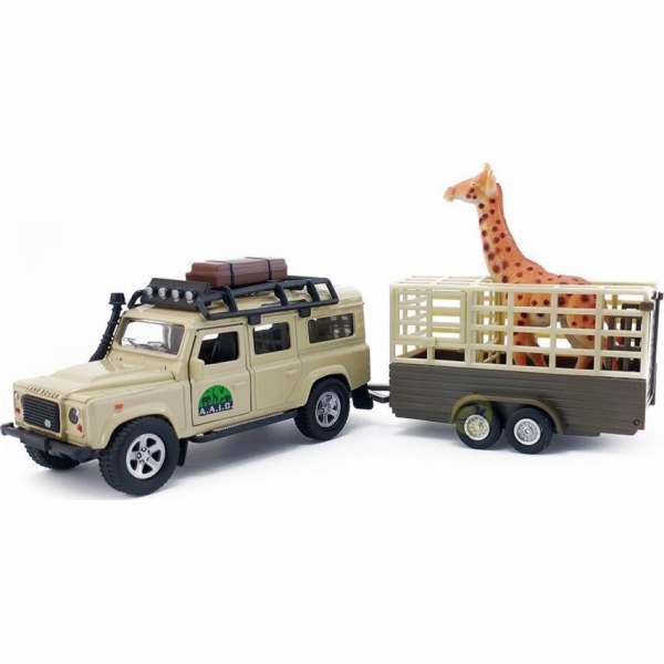Hipo Land Rover s přívěsem a žirafou v HIPO