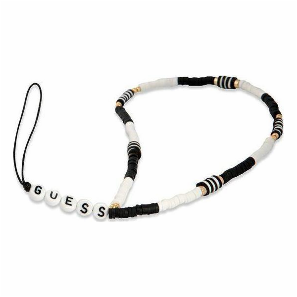 Guess Poutko na Telefon Heishi Beads Black/White Praktick...