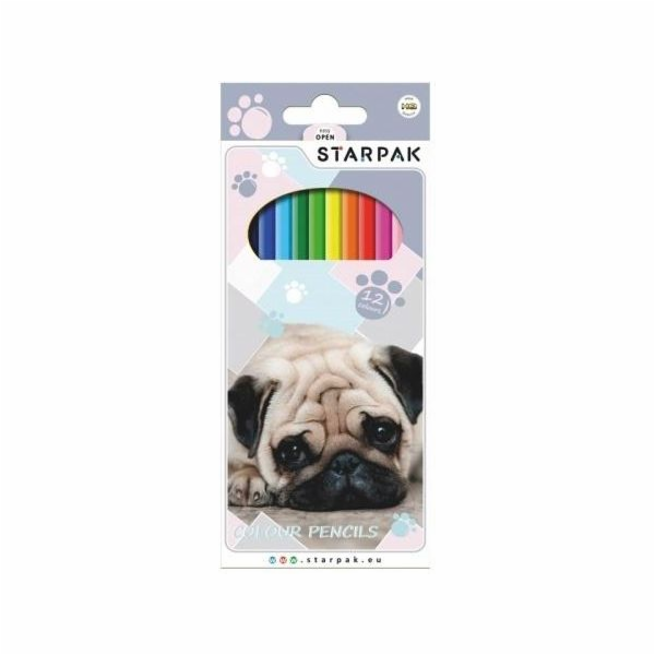 Starpak Pencil pastelky 12 barev pes (388296)