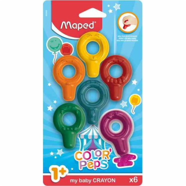 Pastelky Maped Baby Color'Peps 6 barev blistr