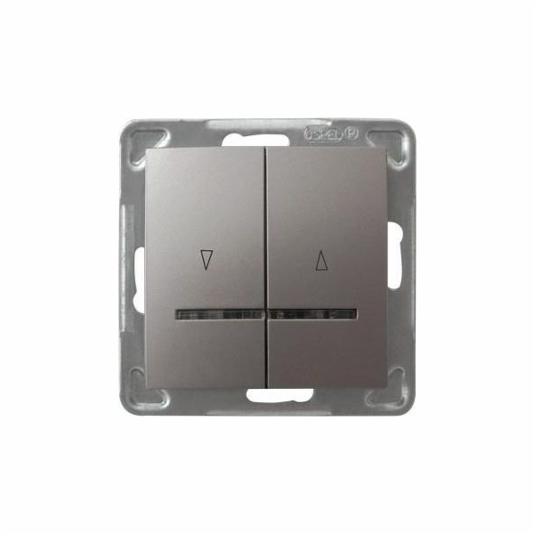 Ospel Impresja spínač s podsvícením, titan (LP-7YS/m/23)