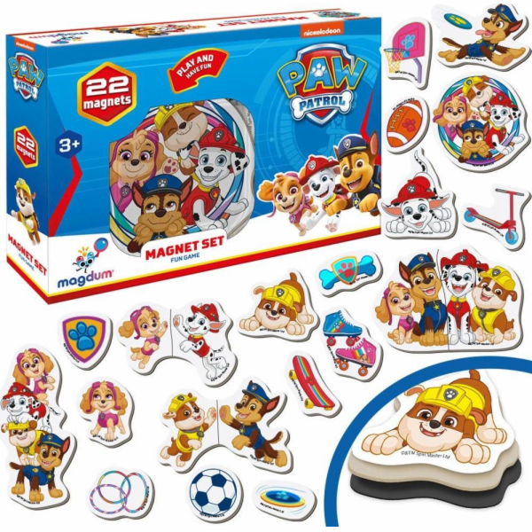 Maksik Magnets Paw Patrol 22 ks Fune hra / chlapec ML4034-02