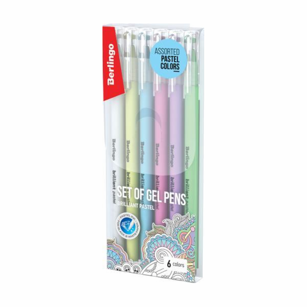 Berlingo BERLINGO BRILLANT GEL PASTEL 0,8MM SADA 6 ks