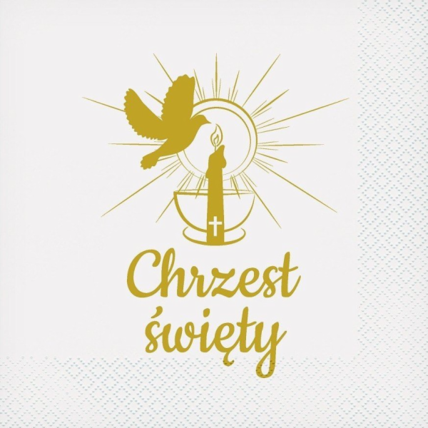 GoDan Ubrousky Svatý křest svíčka 33x33cm 20 ks