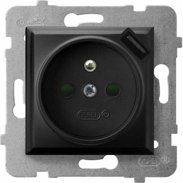 Ospel Ospel Aria GP-1UZPUSB/m/33 jednozásuvka s uzemněním...