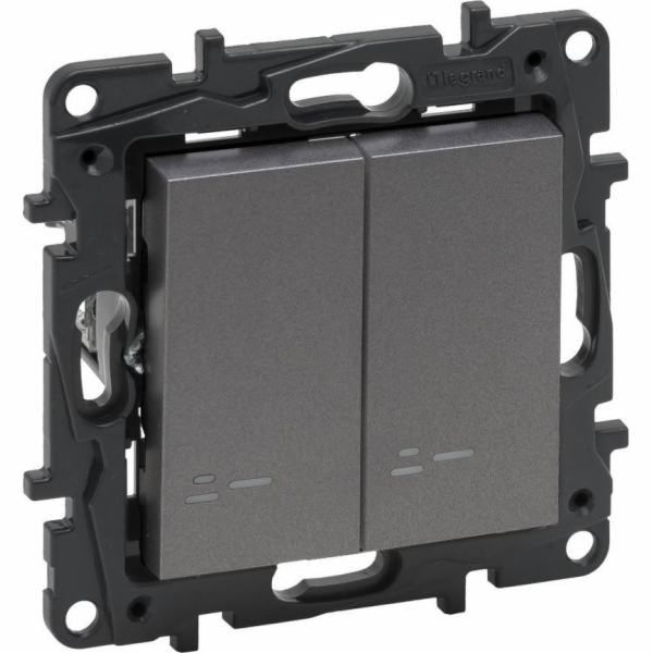 Legrand Legrand Niloe Step 863418 dvojitý osvětlený ocelo...