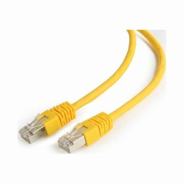 Gembird patch kabel Cat6 FTP, 0.25 m, žlutý