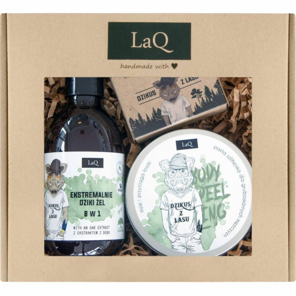LaQ LAQ_SET Dzik malý gel 300ml + tělový peeling 200ml + ...