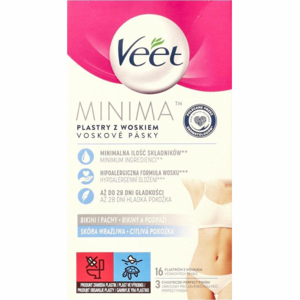 Veet VEET_Minima depilační pásky s voskem pro citlivou po...