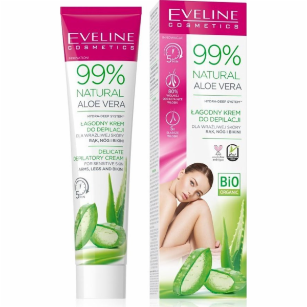 Eveline Eveline 99% přírodní Aloe Vera jemný depilační kr...