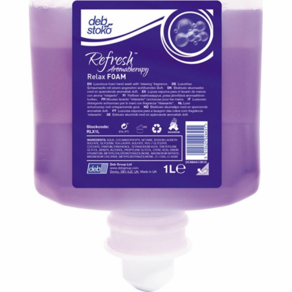 DEB Relax Foam mýdlo, náplň do dávkovače, 1000ml