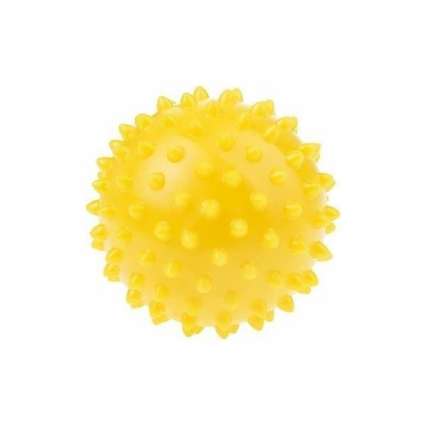 Rehabilitační míč Tullo, žlutý, 7,6 cm
