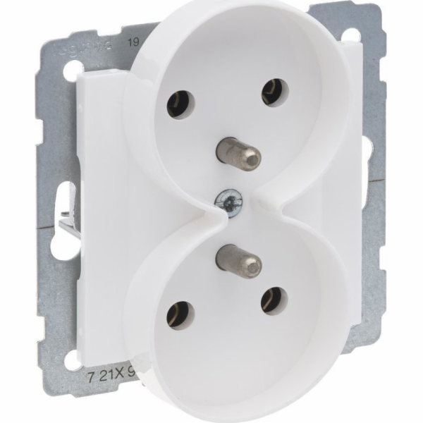 Suno Double Socket 2x2P+s bílými 160V šroubovými svorkami...