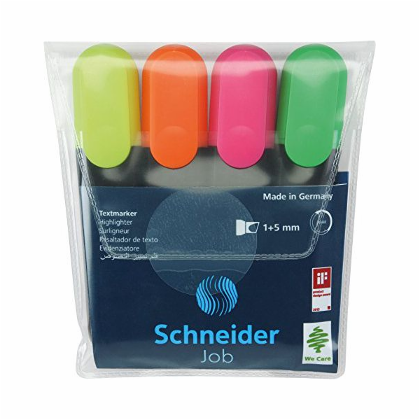 SCHNEIDER Zvýrazňovač "Job 150", 4 barvy, 1-5mm