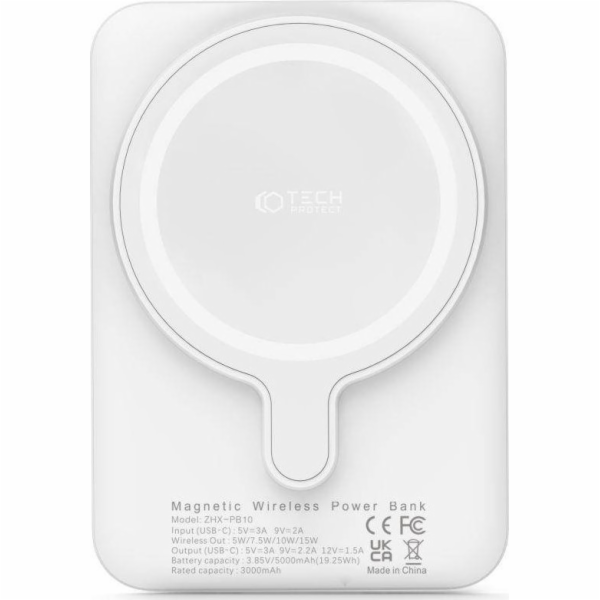 Tech-Protect PB10 LifeMag Magsafe Power Bank 5000mah White
