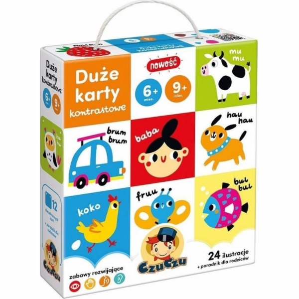 Bright Junior Media CzuCzu Velké kontrastní karty 6-9 měsíců