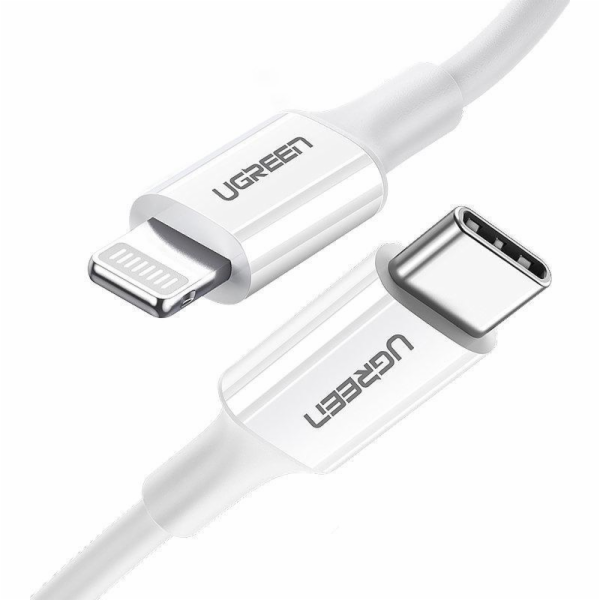 UGREEN USB -C - Lightning 2 m bílý kabel (6957303867493)