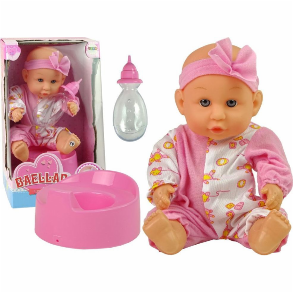 Import Leantoys Doll Bobas Pink Potty Pee pije luk 24 cm