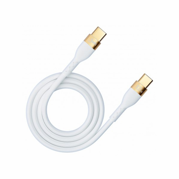 3mk datový kabel - Hyper Silicone Cable C to C 2m 100W, bílá
