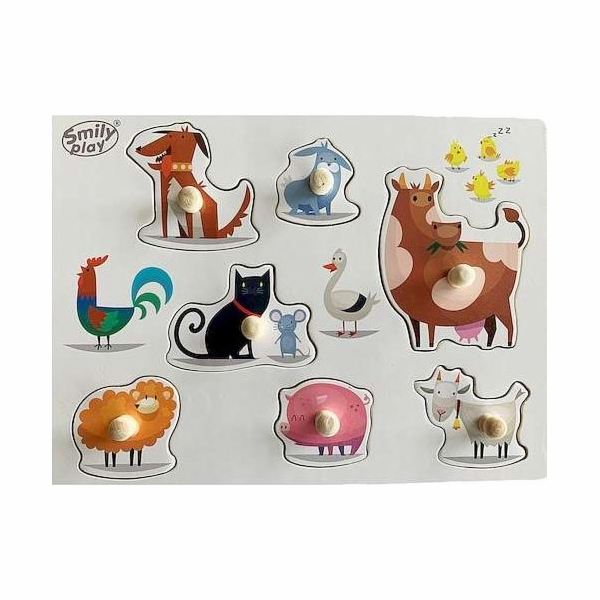 Dřevěné puzzle Hospodářská zvířata