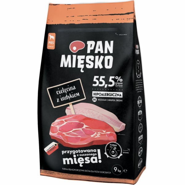 PAN MIESKO Telecí maso s krůtou M - sušené mléko pro psy ...