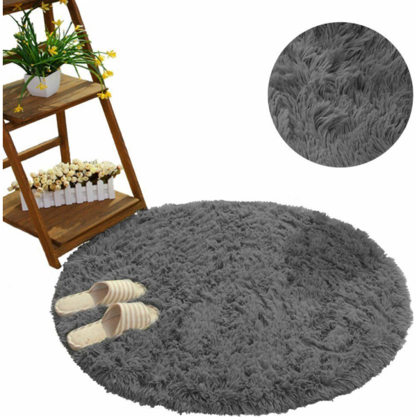 Strado kulatý koberec Shaggy Strado 150x150 Greynight (še...