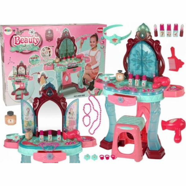Leantoys Import Beauty Set Toaletní stolek se zrcadlem Li...