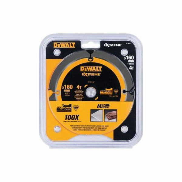 Dewalt kotoučová pila 160x20mmx4z vláknocementová (DT1470...