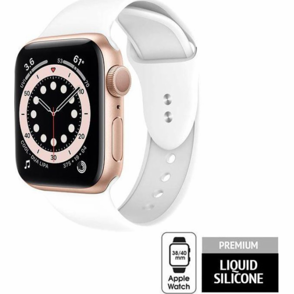 Crong Apple Watch 38/40 mm bílý pás