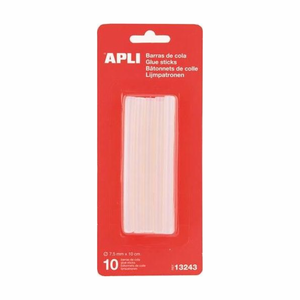 Lepicí tyčinky Apli 7,5 mm x 100 mm transparentní 10 ks
