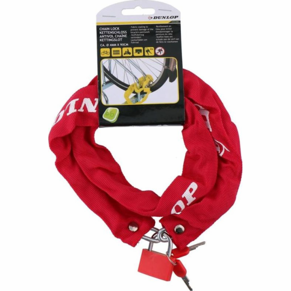 Dunlop Dunlop - Anti -Theft Bicycle Fitnener 90 cm (červená)