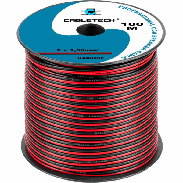 Cabletech kabel CCA 1,5 mm černé a červené kabel