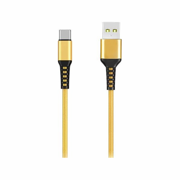 Denmen USB-A - USB-C USB kabel 1 m zlatý (29358)