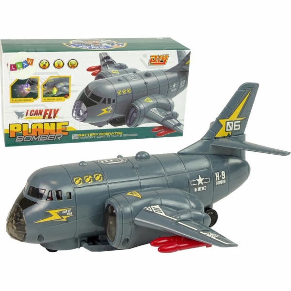 Import LeanToys Transport Aircraft Bomber Svělý zvuk