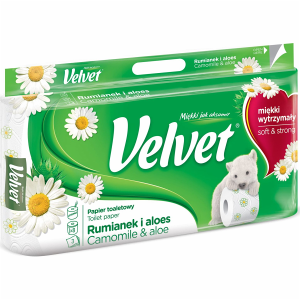 Sametový celulóza toaletní papír Velvet Rumianek a Aloe, ...